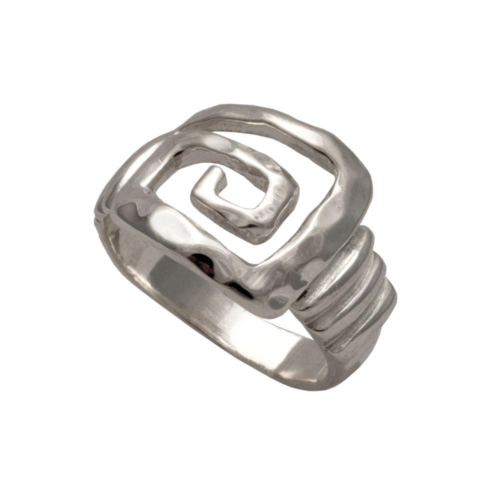 Greek Key Meander Ring in Sterling Silver (DT-72)