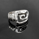 Greek Key Meander Ring in Sterling Silver (DT-72)