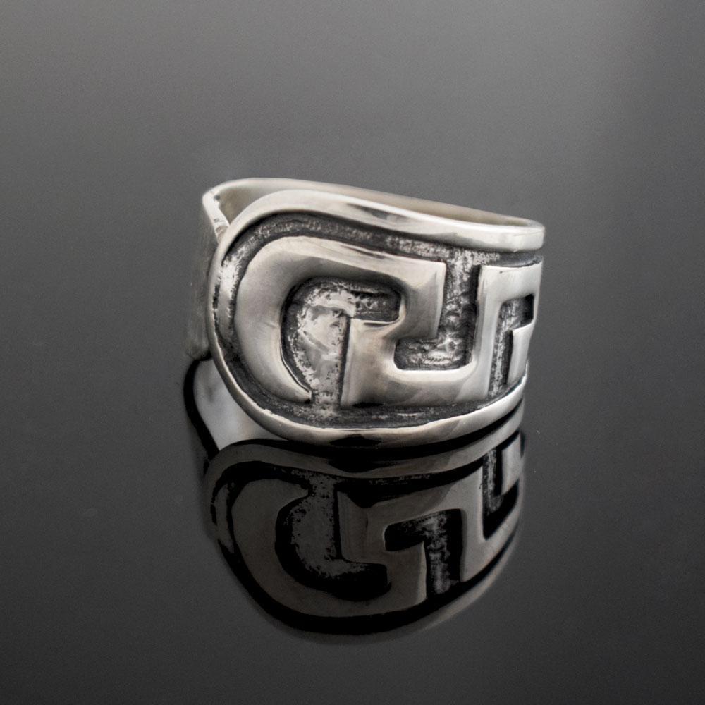 Greek Key Meander Ring in Sterling Silver (DT-74)