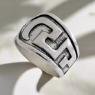 Greek Key Meander Ring in Sterling Silver (DT-74)