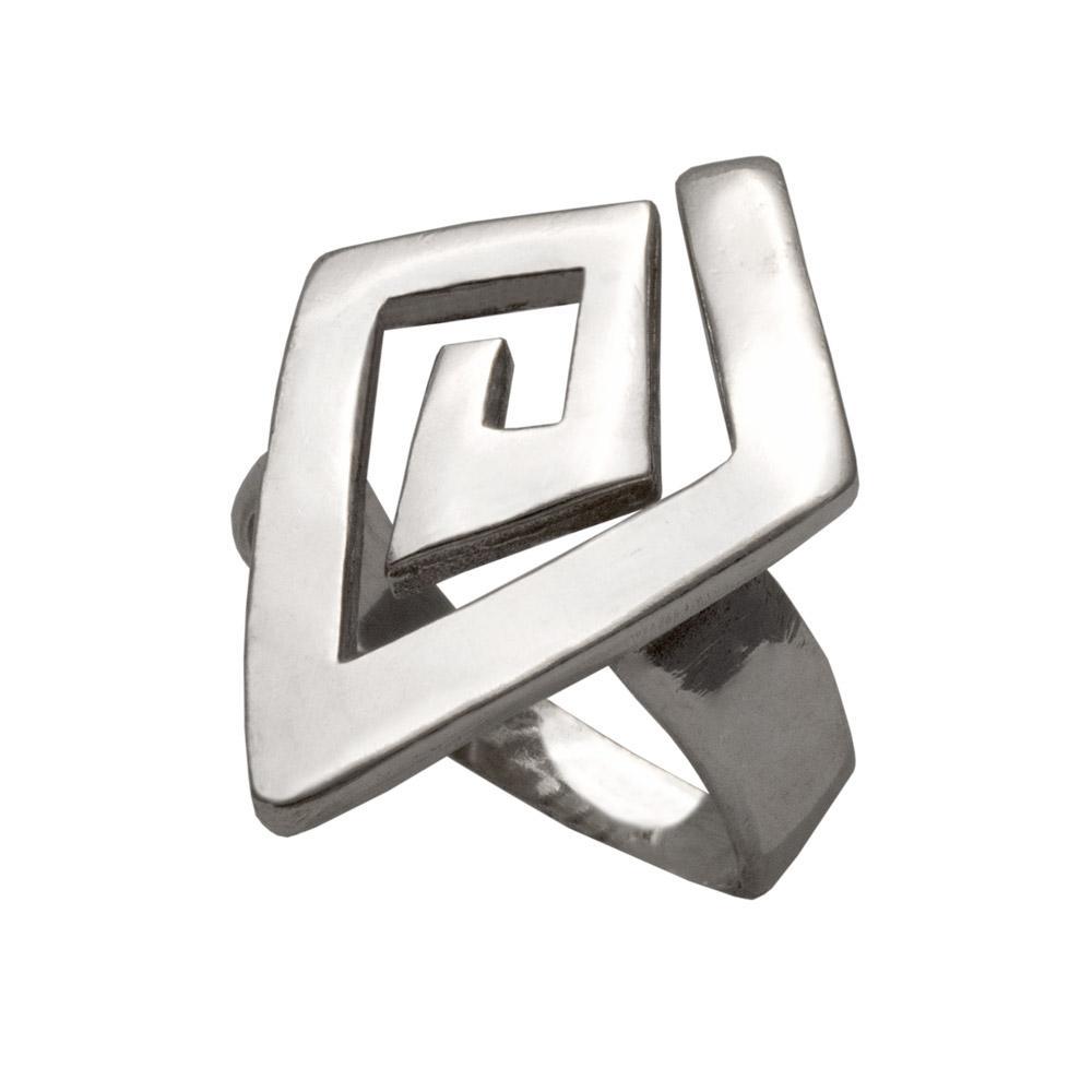 Greek Key Meander Ring in Sterling Silver (DT-76)