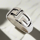 Greek Key Meander Ring in Sterling Silver (DT-77)