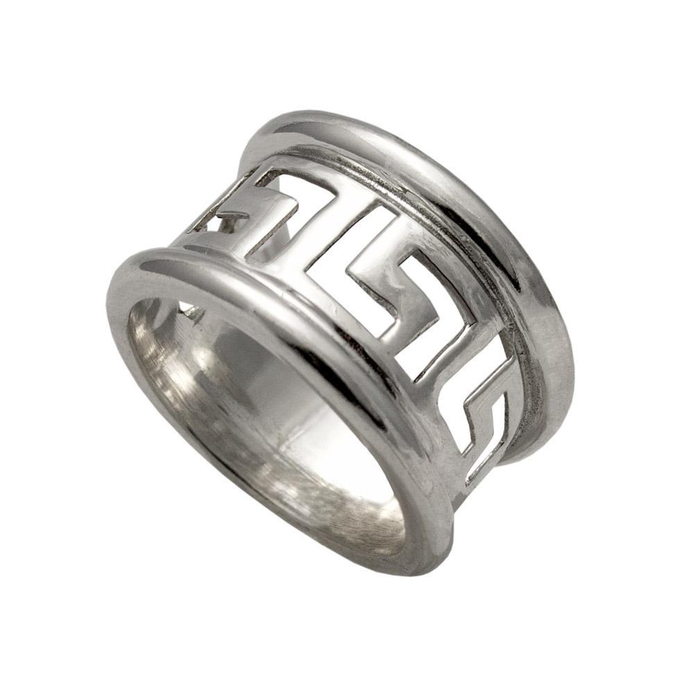 Greek Key Meander Ring in Sterling Silver, Meander Ring (DT-67)