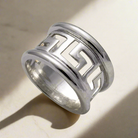 Greek Key Meander Ring in Sterling Silver, Meander Ring (DT-67)