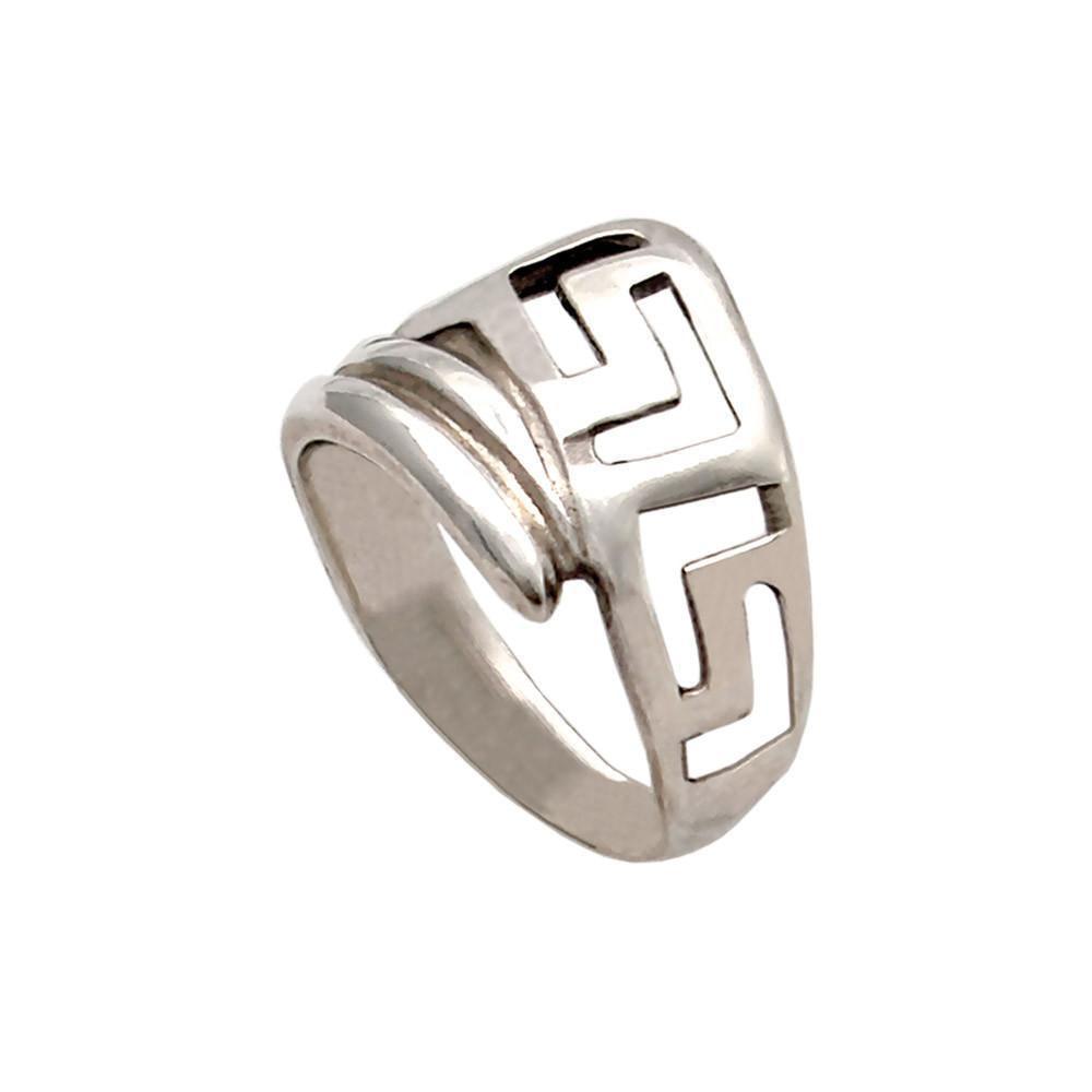 Greek Key Meander Ring in Sterling silver (DT-64)