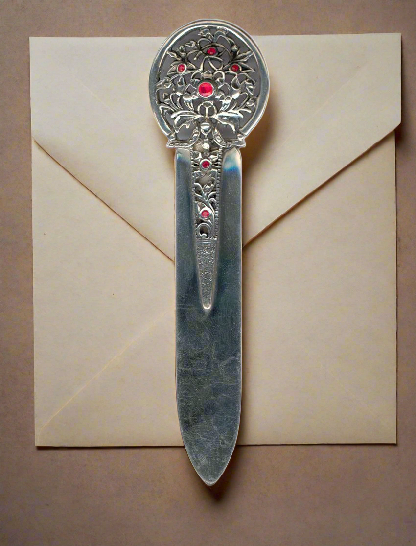 Greek Sterling Silver Letter Opener with Zircon (PC-07)