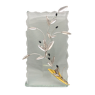 Greek Sterling Silver Olive leaf Wreath on glass (A-44-4)