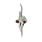 Greek Traditional Brooch in sterling silver with Zircon (K-25)