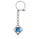 Greek Traditional Key ring in sterling silver with a lapis lazuli (MP-19)