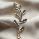 Greek Traditional Olive leaf brooch in sterling silver (K-42)