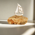 Handmade sailboat in sterling silver, Marine Gift (A-29-28)