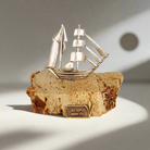 Handmade sailboat in sterling silver Nautical Decor (A-31-28)