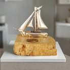 Handmade sailboat in sterling silver Nautical Decor (A-32-29)