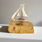 Handmade sailboat in sterling silver Nautical Decor (A-32-29)