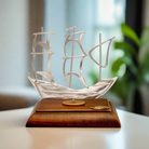 Handmade sailboat in sterling silver Nautical Decor (A-41-32)