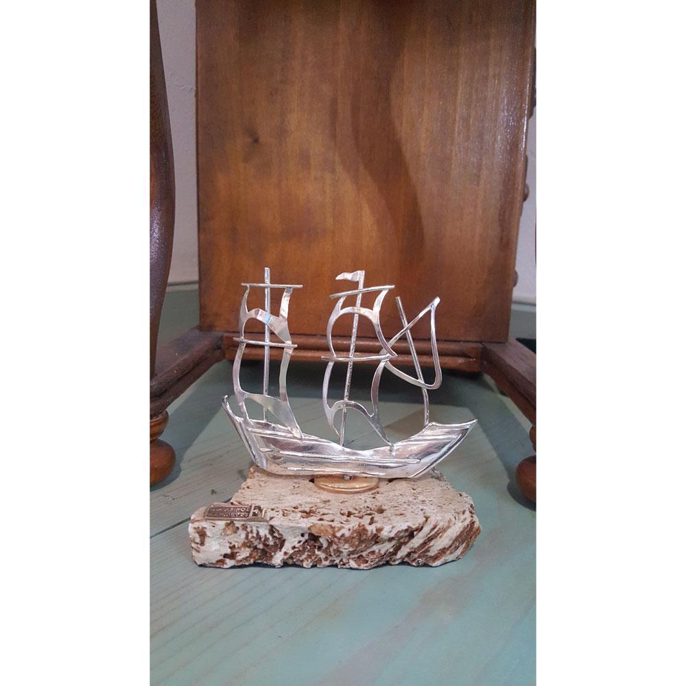 Handmade sailboat in sterling silver Nautical Decor (A-41-32)