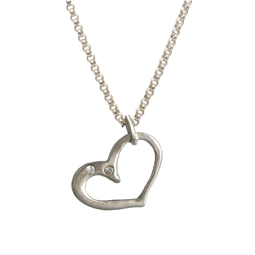 Heart pendant in sterling silver, love pendant, silver pendant, love jewelry