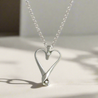 Heart pendant in sterling silver, love pendant, silver pendant, love jewelry