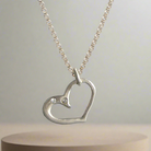 Heart pendant in sterling silver, love pendant, silver pendant, love jewelry