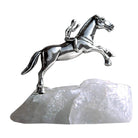 Horse and Jockey from Artemision Figure in Sterling Silver, Handmade Statue (A-06)