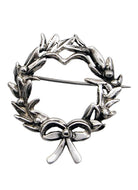 Kotinos Olive leaf Wreath brooch in Sterling Silver (K-21)