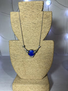 Minoan Dolphins Lapis Lazuli Sterling Silver Necklace (PE-14)