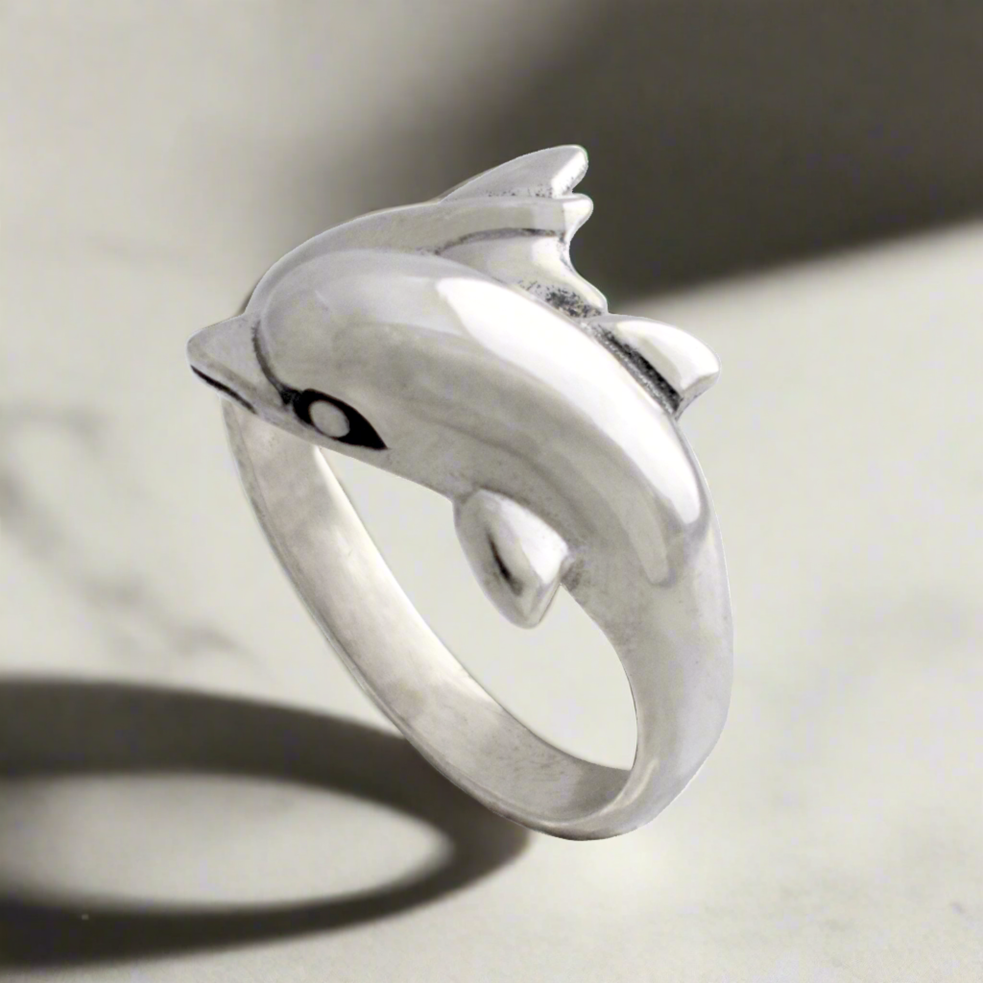 Minoan Dolphins Ring in Sterling Silver (DT-83)