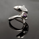 Minoan Dolphins Ring in Sterling Silver (DT-88)