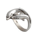 Minoan Dolphins Ring in Sterling Silver, womens jewelry (DT-80)