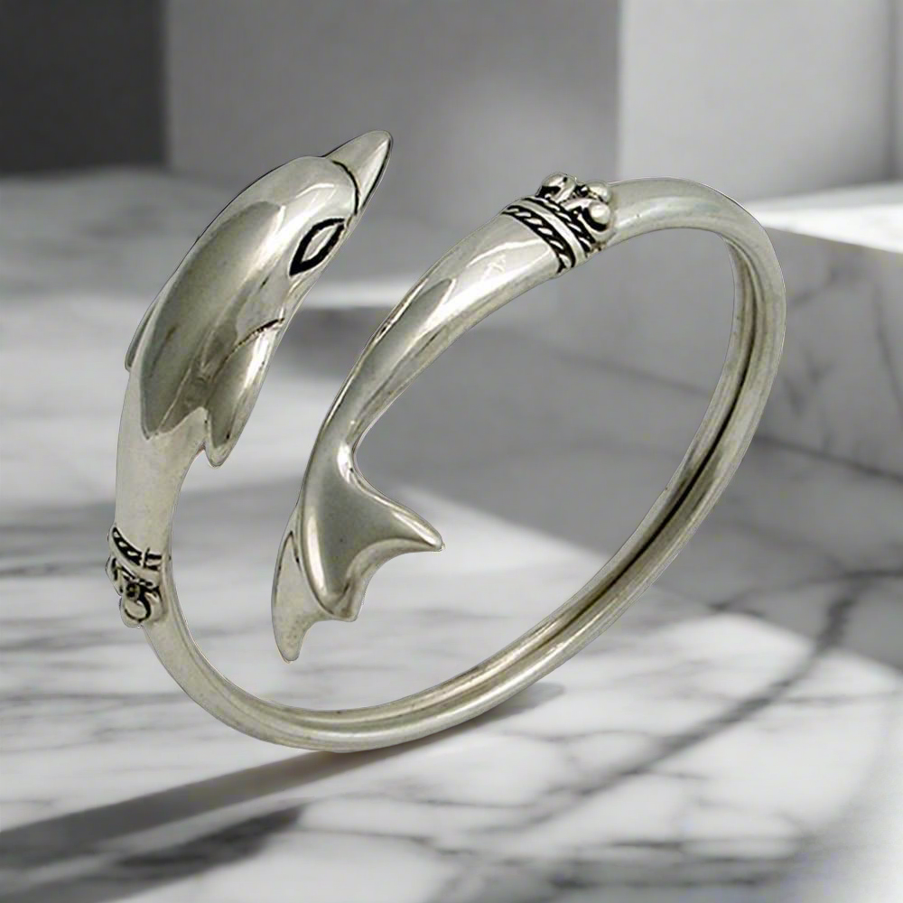 Minoan Dolphins Torc Bangle, Minoan Bracelet (B-83)