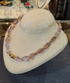 Necklace in 18k Gold with Amethyst (DV PE-44)