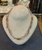 Necklace in 18k Gold with Amethyst (DV PE-44)