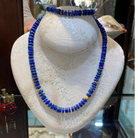 Necklace in 18k Gold with Lapis Lazuli