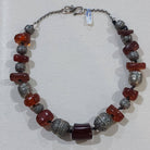 Necklace in Old Amber Kachraman with Sterling silver elements