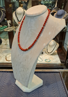 Necklace in Red Coral Gemstones and 18k gold elements