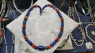 Necklace with Lapis Lazuli & Red Coral and sterling silver elements