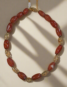 Necklace with old Carnelian and gold 18k elements