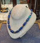 Necklace with old Lapis Lazuli & old Turquoise and sterling silver elements