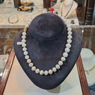 Necklace with potato shape pearls with 18k gold closure, one of a kind closure