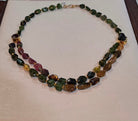 Necklace with rare tourmalines, high quality tourmalines, various colors tourmalines