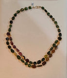 Necklace with rare tourmalines, high quality tourmalines, various colors tourmalines