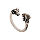 Ram Ring, Ram Head Ring in solid sterling silver (DT-90)