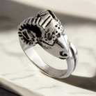 Ram Ring, Ram Head Ring in solid sterling silver