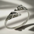 Rams head 925 silver bangle, solid silver, handmade bangle