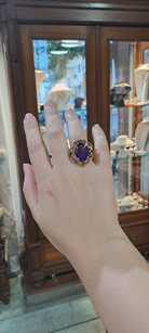 Ring in 14k Gold with amethyst (B-53)