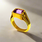 Ring in 18k Gold with Amethyst (B-46)