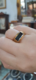 Ring in 18k Gold with a Green Tourmaline 5c (B-70)