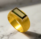 Ring in 18k Gold with a Green Tourmaline 5c (B-70)