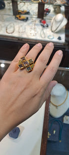 Ring in 18k gold and tourmalines multi color