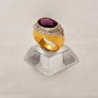 Ring in 18k gold with Amethyst stone and brilliants